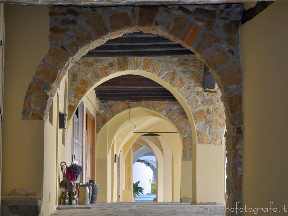 Masserano (Biella, Italy) - Portico along a street in the village